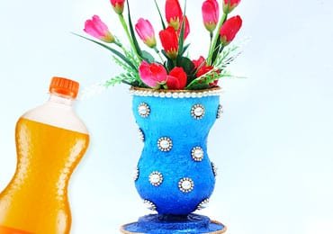 Easy Best Out Of Waste Craft Flower Vase