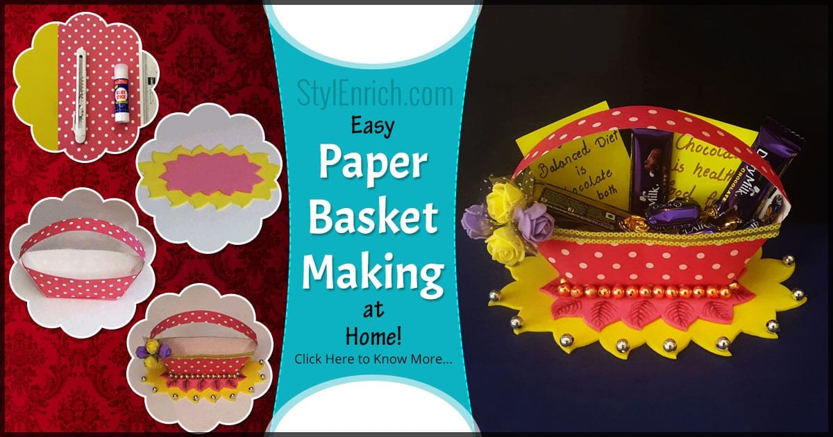 Easy Paper Basket Making at Home! DIY Gift Ideas